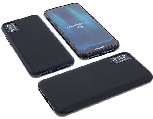 foto-kontor Custodia compatibile con cellulari Brondi Midnight Sky cover in gomma TPU di colore nero