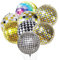 8 Stück Disko Folien Ballons Aluminium Mylar Helium Ballons, Ballon Discokugel, 22 Zoll 4D Großer Spiegel Metallisch Luftballons für Disko Tanz Party Zubehör Hochzeit Geburtstag Party