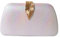 CORIOS Clutch Damen Glitter Handtasche Kette Abendtasche Umhängetasche mit Blatt Schnalle Verschluss Portemonnaie Tasche Glänzend Schultertasche für Cocktailparty Abendparty Tanzparty Weiß