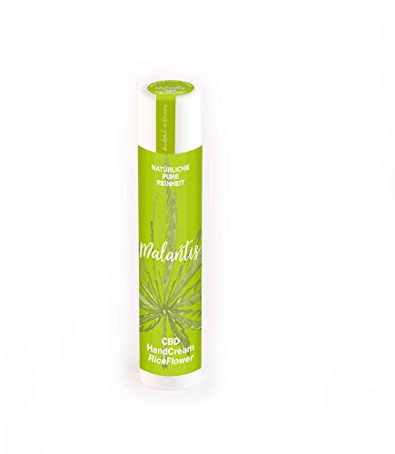 Malantis HandCream RiceFlower | 50ml | Naturkosmetik Handcreme für trockene und rissige Hände mit Panthenol, Vitamin E und Sheabutter | nicht fettend