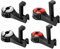 Anlising 4PCS Car Storage Organizer Bag Hooks, 360° Rotation 2 in 1 Car Seat Hidden Hooks, General Car Headrest Hooks, Car Storage Hooks, Car Seat Back Hook, for Hang Purse, Shopping Bag (Silver, Red)