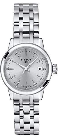Tissot Womens Classic Dream Lady 316L Stainless Steel case Quartz Watch, Grey, Stainless Steel, 14 (T1292101103100)