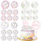 25 Stück Tortendeko Kugeln Rosa | Cupcake Deko Bubble Bunte Ball | Happy Birthday Cake Topper | für Tortendeko Geburtstag Hochzeit Hochzeitstag Babyparty