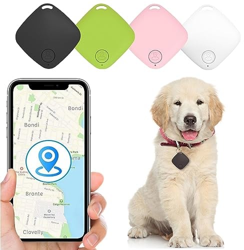 HDAKDDHG 4pcs Key Finders, Smart Bluetooth Tracker Item Locator with Anti-Lost Alarm Reminder, Bluetooth Phone Tracker Tag Compatible with Android and iOS, Suitable for Kids Pets Wallet Luggage