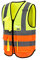 High vis orange and yellow high viz Class 2 hi vis Zipper Front High Visibility vest Hi Vis Executive Vest Waistcoat with Phone & ID Pockets