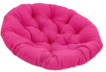 Sharplace Coussin de siège rond rembourré en forme d'œuf, 50cm, coussin de chaise suspendu, résistant à l'eau, lavable, tapis de chaise de Patio pour chambre à, Rose rouge