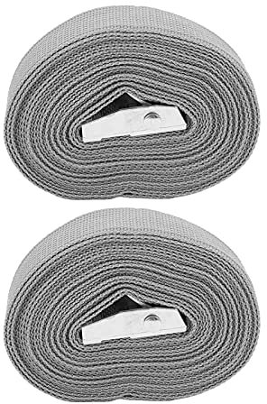 Spanngurte, 2 Stück, Zinklegierung, Ratschenspanngurte, Robuste Zurrgurte, Ladungsspanngurte Für LKW, Auto, Gepäck, Grau(4m)