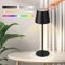CHENBEN Kabellos 5200mAh Akku Tischlampen 10 Farben verfügbar RGB Dimmbare LED Tischleuchte mit Touch-Schalter, IP54 Aufladbar Tischlampe für Innen/Außen,Bar,Aluminium,Schwarz