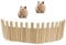 PLUSHCEWT Hamster Wooden Fence Rat Ladder Bridge Toy,Hamster Fence Hamster Bridge Toy Wood Ladder Natural Hideout for Such As Mole Carrot Cottage Small Animals (30 cm)