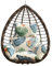 NANZHISM Hanging Basket Chair Cushions Egg Chair Cushion Removable Cover, Hanging Chair Cushion Hanging Rope Structure for Indoor Patio Garden (Color : Hawaiian style)