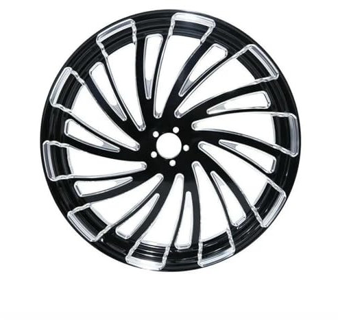 Stahlfelge Hinterradnabe 18'' 21'' 23'' 26'' Vorderrad Felge Dual Disc Hub Für Harley Für Touring Für Road King Für Street Glide Für Road Glide 2008-2020 Motorrad Vorderrad-Hinterradfelge Radnabe(Colo