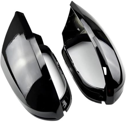 LJWAN 2PCS Rückblicke Seitenspiegel Abdeckung Kappe Gehäuse Kompatibel für A-udi A6 S6 RS6 C7 C7.5 2012-2018, Auto Rückansicht Seiten Spiegel Abdeckung Spiegelkappen,Black