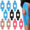 Zonoori 10 Stück Kinesiotapes Knie Tape Vorgeschnitten für Sport, Wasserfestes und Elastisches Physio Tape