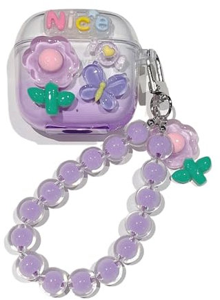 SCJLSDA Soft Cover for Huawei Freebuds SE 2 with Hook,Clear Shockproof Full Protective Earphone Shell for Boys Girls (purple)