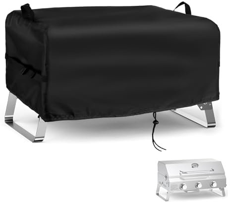 Kingling Grill Cover Fits for NXR 3 Burner Portable Gas Grill, 25 inch Waterproof Outdoor Grill Cover Barbecue Cover (Cover Only) - 25 L x 18 Wx 15 H