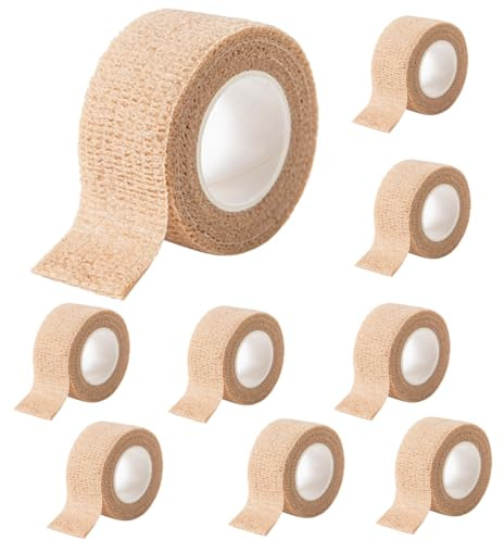 JchEnye 8 Stück selbstklebende Bandage, atmungsaktive Bandage, Erste-Hilfe-Klebebandage, Sportverletzungen, Handgelenkverstauchung Schutz, Tierarzt für Hunde, (2,5cm x 4 Meter)