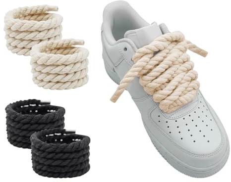 1 Paio Lacci Corda Per Air Force 1, Rope Lace, Lacci Campus 00s, Pizzo Scarpa Contorta in Corda di Alta Qualità per Scarpe da Ginnastica, Accessorio Trendy, Resistente