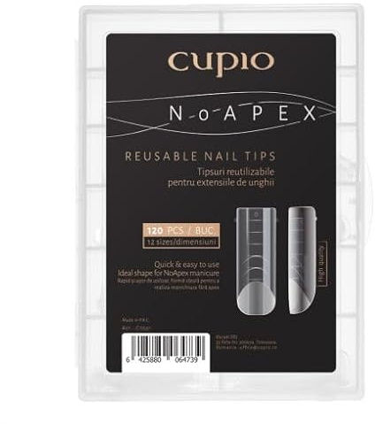 Cupio wiederverwendbare Tips - No Apex 120 Stk; Nageltips, Nagelverlängerung, Dual Nail System, Dual Tips, Dual System, Nagelverlängerung, Nagelformen