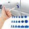 Kit de Réparation de Bosses pour Voiture,Kit Débosselage sans Peinture,Kit de Debosselage Carrosserie avec 18 Ventouses Bleu et Marteau de Barre en T,Convient pour Réparer Les Bosses sur Les Voitures