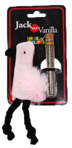 JACK AND VANILLA, Interaktives Flamingo-Katzenspielzeug mit nachfüllbarer Katzenminze, 10,5 cm, Stimuliert den Jagdinstinkt und fördert das Wohlbefinden, Spielzeugmodell