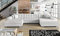 Generisch Couchgarnitur Vet_09 Kunstleder Weiss U Sofa mit Schlaffunktion ohne Bettkasten Couch Wohnlandschaft Polstergarnitur