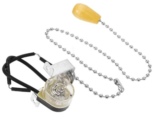 IWOWHERO Silent Pull Cord Light Switch for Bathroom Convenient Pull Chain Switch for Ceiling Lamp and Home Diy Projects