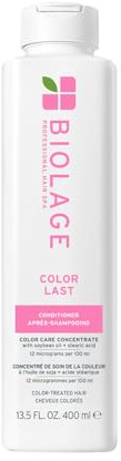 Biolage ColorLast, feuchtigkeitsspendender Conditioner für gefärbtes und stumpfes Haar, Farbschutz, angereichert mit Sojaöl, ColorLast, 400 ml