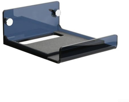 MeevrgR Fire TV Box Wall Mount Bracket – Acrylic Holder for Fire TV (13x11x5cm) Space-Saving Black Design with Easy Installation