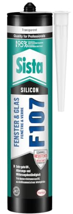 Sista F107 Fenster & Glas Fugenmasse, transparentes Silikon, 1x300ml