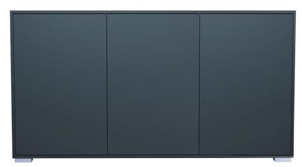 InnoFurn Sideboard Elena, Kommode mit Push-to-Open, Made in Germany, Moderner Schrank für Wohnzimmer Schlafzimmer Anthrazit matt (152,5 x 83 x 37 cm)