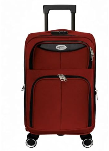 H4L Reisekoffer – Leicht & robust, Softshell-Koffer mit TSA-Schloss, 360° Rollen, Größen S/M/L, Moderne Farben für stressfreies Reisen Rot L