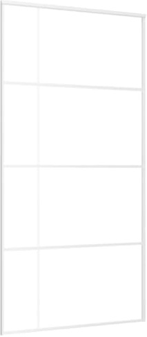 ZIRLANLV Schiebetür Glasschiebetür Glastür SoftStop Raumtrennung Innentür Zimmertür ESG Glas Aluminium mattiert Erhältlich in Transparent, Mattiert und Halbmatt (102,5 x 205 cm)