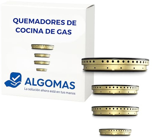ALGOMAS® Gas Cookers Burners | Pack of 4 Burners and Lids 92 mm 62 mm 62 mm 42 mm | Compatible with Zanussi Nardi Teka Balay Fagor | Replacement Gas Stoves