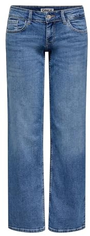 ONLY Damen Blau 30/30 | Weiter Beinschnitt fit, Casual, Bei max. 40 grad im schongang waschen