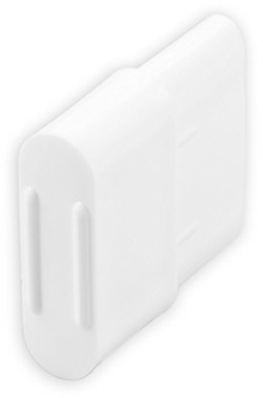 DIWARO® 1 Paar Endstabgleiter | Größe 25mm x 14mm | Farbe braun, grau oder weiß | Material Kunststoff | für Endleiste, Endschiene, Winkelendschiene | Rolladenpanzer, Jalousie, Rollo (weiß)