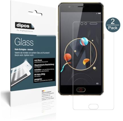 dipos I 2x Screen Protector matte compatible with Archos Diamond Alpha Flexible Glass 9H Display Protection