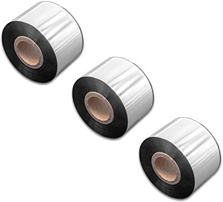 vhbw 3X Thermal Ribbon Compatible with Citizen CL-E720, CL-E730, CLP-2001 Label Printer, 40 mm x 300 m, Wax Resin, Black
