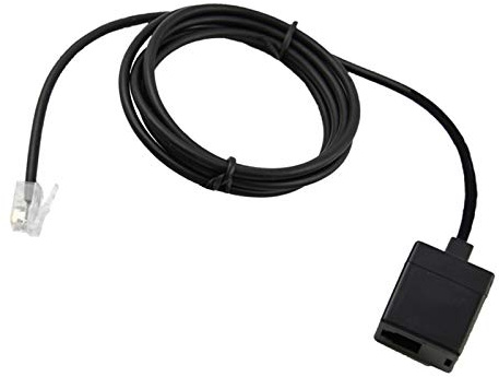 WirelessFinest RJ9 Headset Adapter Extension Cord Quick Disconnect Release Connector from Male to Female 4P4C RJ9 Plug for Plantronics, Jabra, Desk Office Phones