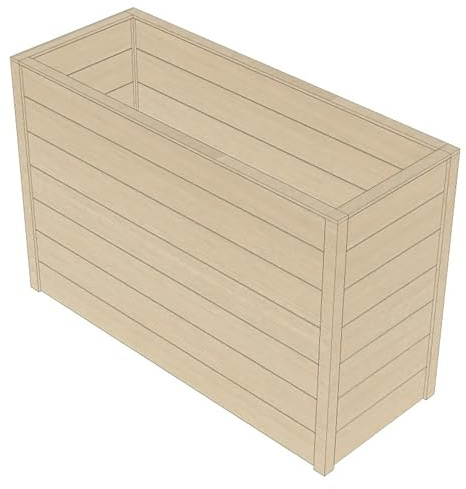 HORI® Hochbeet Kit, Holz Stecksystem 80 cm hoch – Pflanzkasten Bausatz aus Fichte, 18 mm Wandstärke für Garten, Gemüsebeet & Kräuterbeet – DIY Pflanzkasten, in 15 Größen: Modell Düsseldorf (45x120)