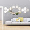 Réglage Miroir Acrylique Amovible Autocollant Mural pour Maison Salon Chambre Décor (Style 4, 15 Pièces)