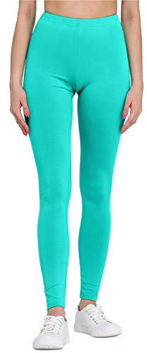 Bellivalini Leggings Damen aus Viskose Ganzjährig Bequeme Bekleidung Damen für tägliches Tragen oder Sport BLV50-147 (Minze, 3XL)