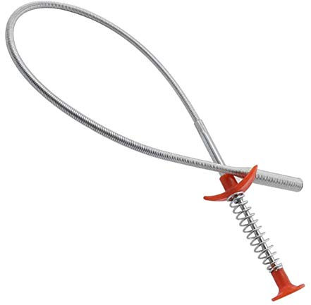 AMOYER Metalldrahtbürste Hand Spülbecken Reinigung Haken Kanalisation Ausbaggern Geräte Frühling Rohr Haar Ausbaggern Werkzeug Metalldrahtbürste 61cm