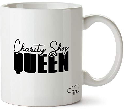 Hippowarehouse Charity Shop Queen Printed Mug Cup Ceramic 10oz