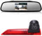 【Reversing Camera + 4.3 Inch HD Rearview Mirror】Parking Mirror for All Cars + Car Third Roof Top Mount Brake Lamp Backup Camera for Ford Transit Custom 2012-2016 /Transporter VAN