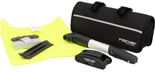 Fischer Fahrrad Pannen-Set Pannen-Set, spart Zeit bei der Reparatur, schnell und sicher, schwarz, 7-teilig
