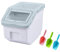 Uotyle Pet Food Storage Container, Pet Food Containers With Spoon Dog Food Storage Container For Pet Food Storage Sealed Storage Containers with Extra Layer 5-6KG (Cyan Small)
