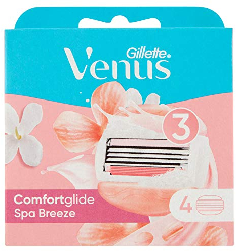 Gillette Venus ComfortGlide Spa Breeze Lamette Di Ricambio, 4 Lamette Di Ricambio, Manico Ergonomico E Supporto Per Doccia