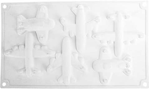 Moldes de chocolate Moldes de silicona con forma de avión Moldes de decoración de pasteles para hornear para cocina Hogar 6 rejillas