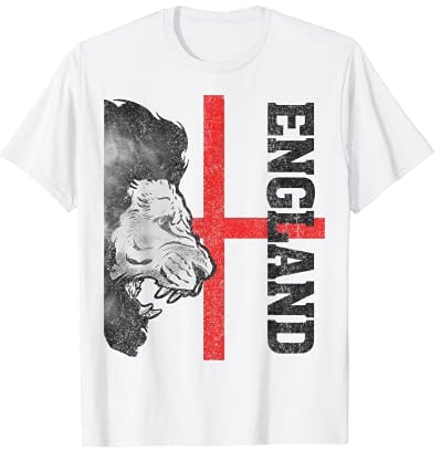 England Football, English Soccer Supporter St George, Lion T-Shirt