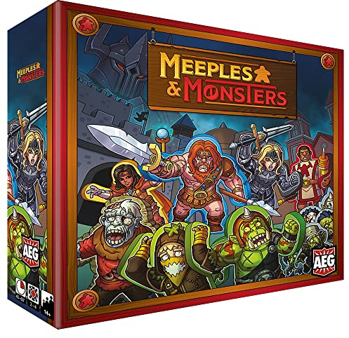 Alderac Entertainment - Meeples and Monsters - Board Game - Base Game - for 2-4 Players - from Ages 13+ - English
